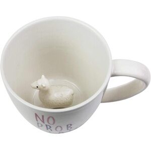 White Mug with Llama Inside